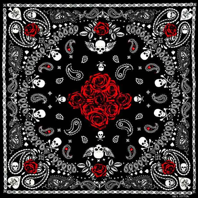 Bandana Rose de Sang