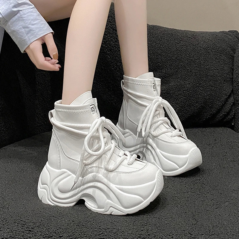 Bottes à Plateforme Chunky en Cuir - Image 3