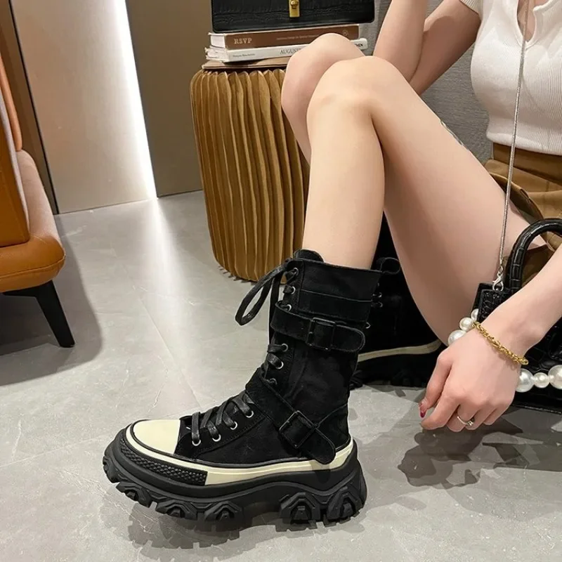 Bottes Canavas Chunky Militaires - Image 3