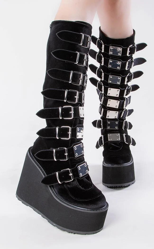 Bottes Compensées Vernies Style Scène