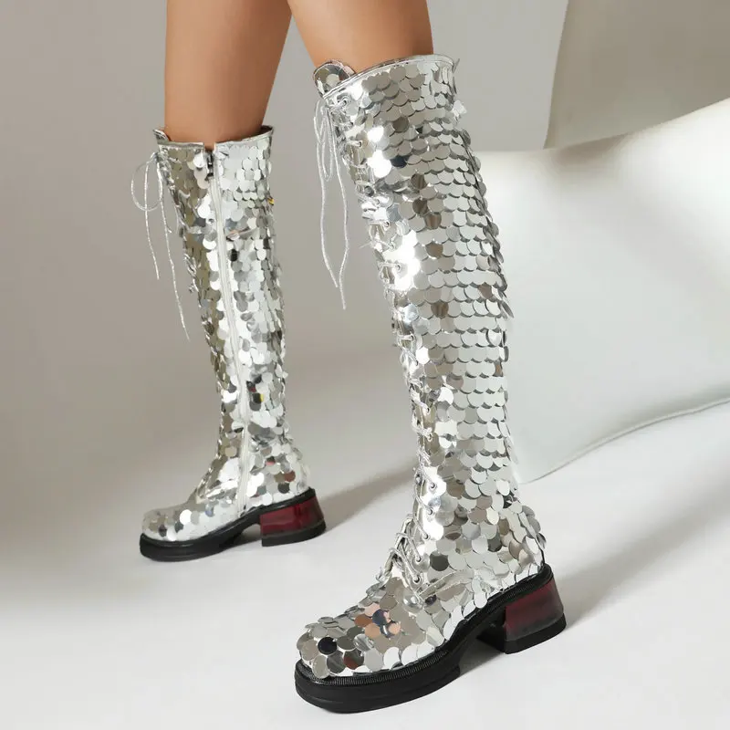 Bottes Cuissardes Pailletées - Image 2