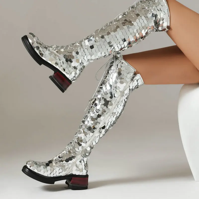 Bottes Cuissardes Pailletées - Image 4