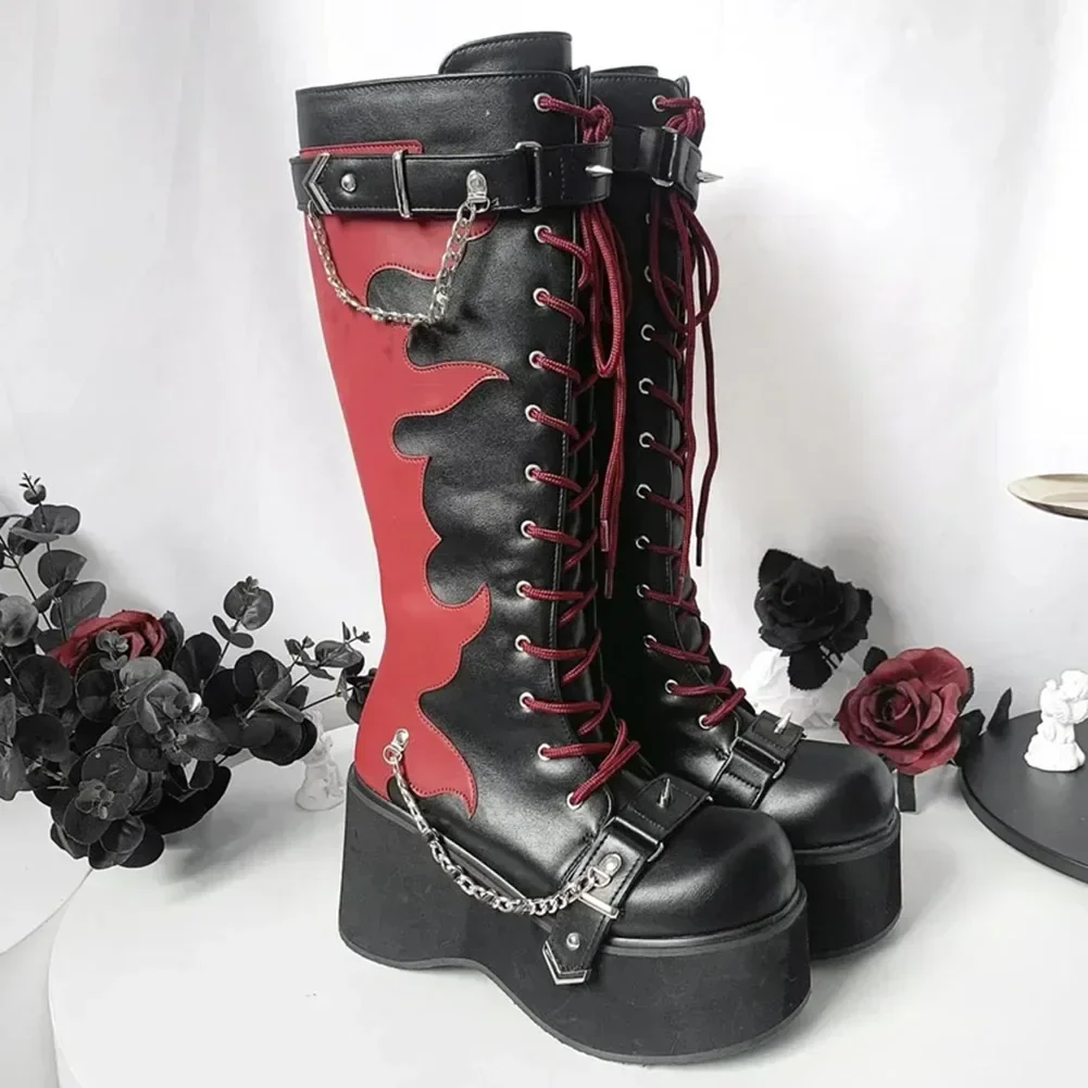 Bottes Gothiques Flammes Hautes