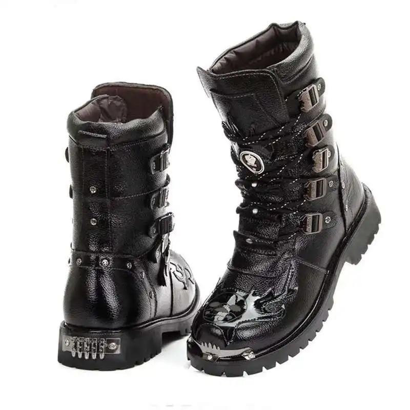 Bottes Motardes Homme Mi-mollet Métal - Image 2