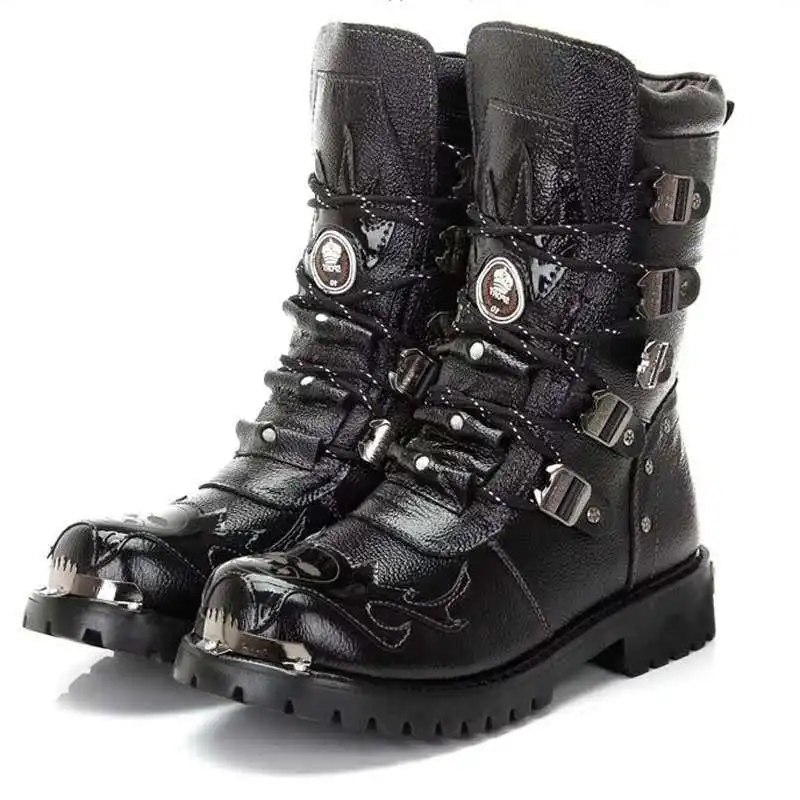 Bottes Motardes Homme Mi-mollet Métal - Image 3