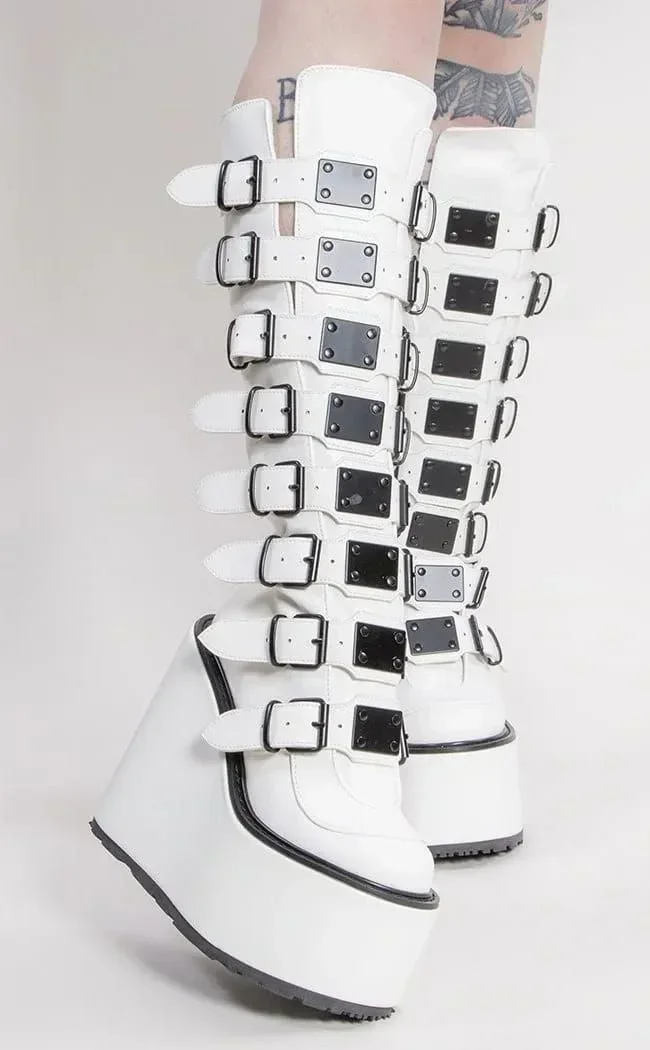 Bottes Plateformes Bouts Ronds Vernies