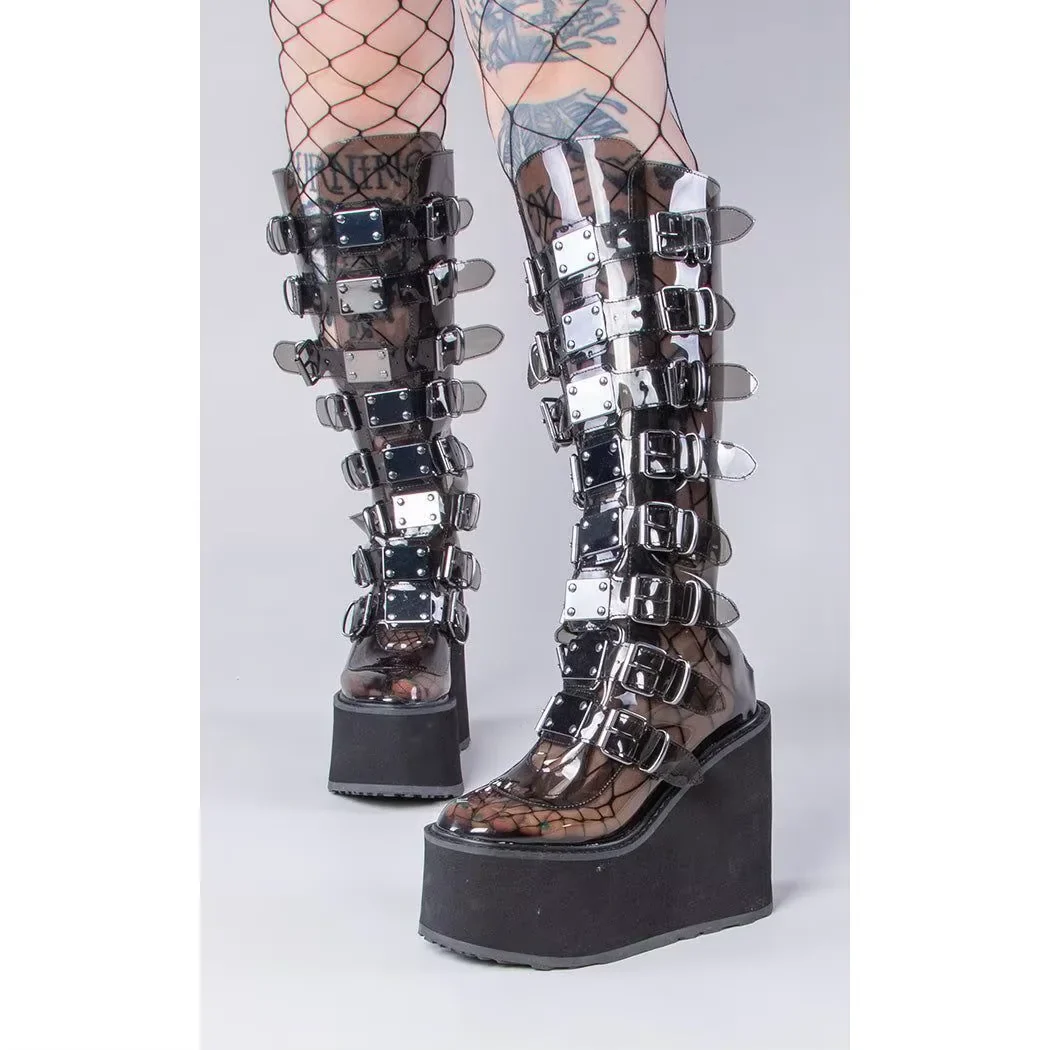 Bottes Scène Vernies Multi-Boucles