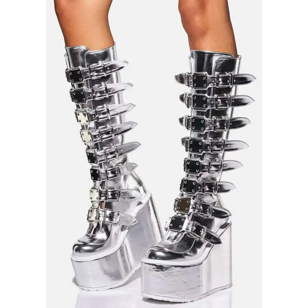 Bottes Vernies Plateformes Rock