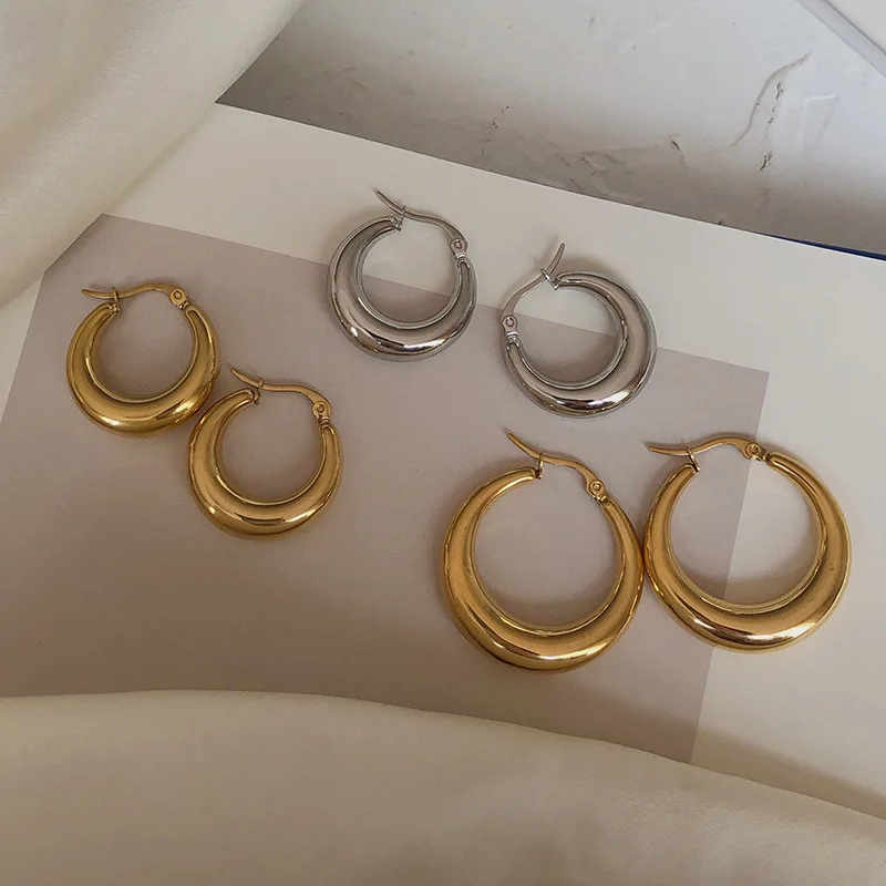 Boucles d'Oreilles Hoop Chunky Punk