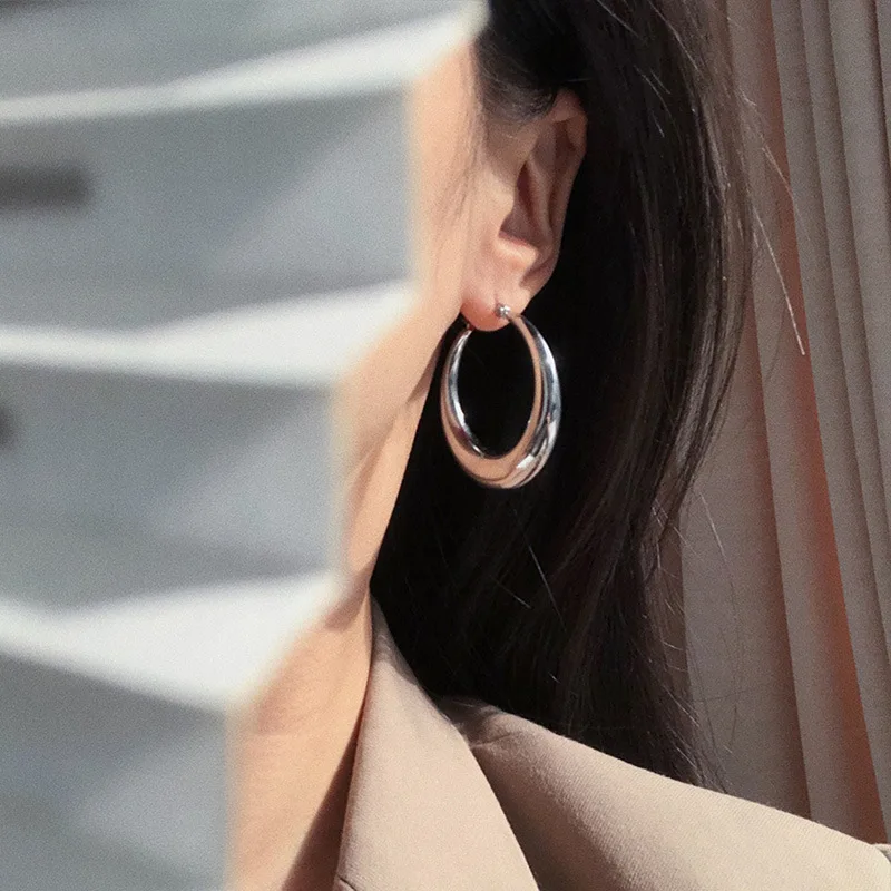 Boucles d'Oreilles Hoop Chunky Punk - Image 4