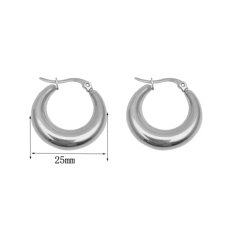 Boucles d'Oreilles Hoop Chunky Punk - Image 5