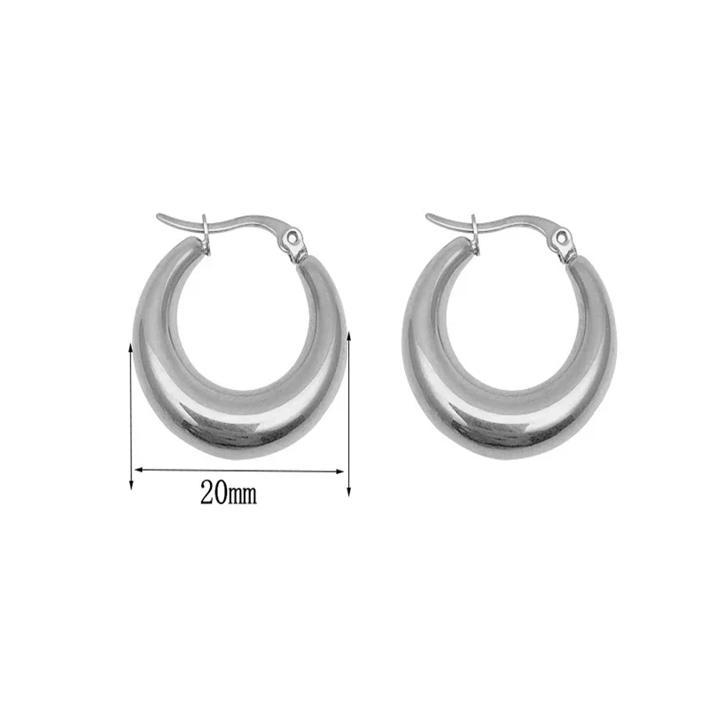 Boucles d'Oreilles Hoop Chunky Punk - Image 7