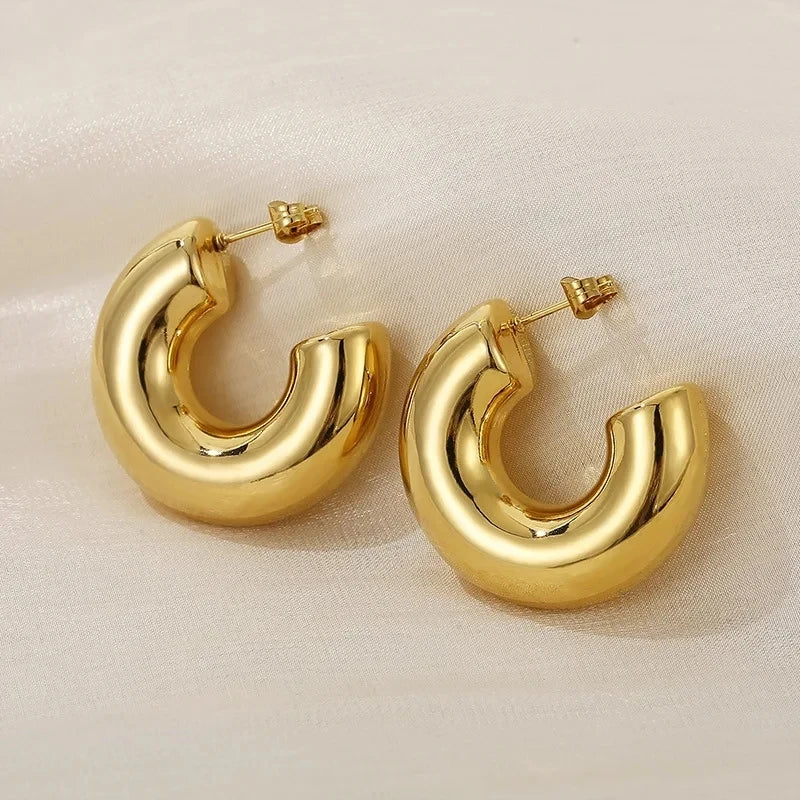 Boucles d'Oreilles Rondes Géométriques - Image 5