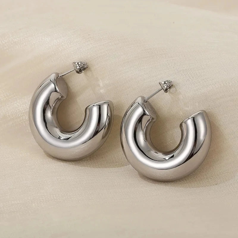 Boucles d'Oreilles Rondes Géométriques - Image 9