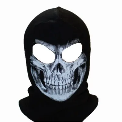 Cagoule Techno Fantôme Noir et Blanc - Image 2