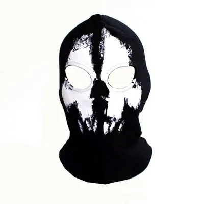 Cagoule Techno Fantôme Noir et Blanc - Image 7