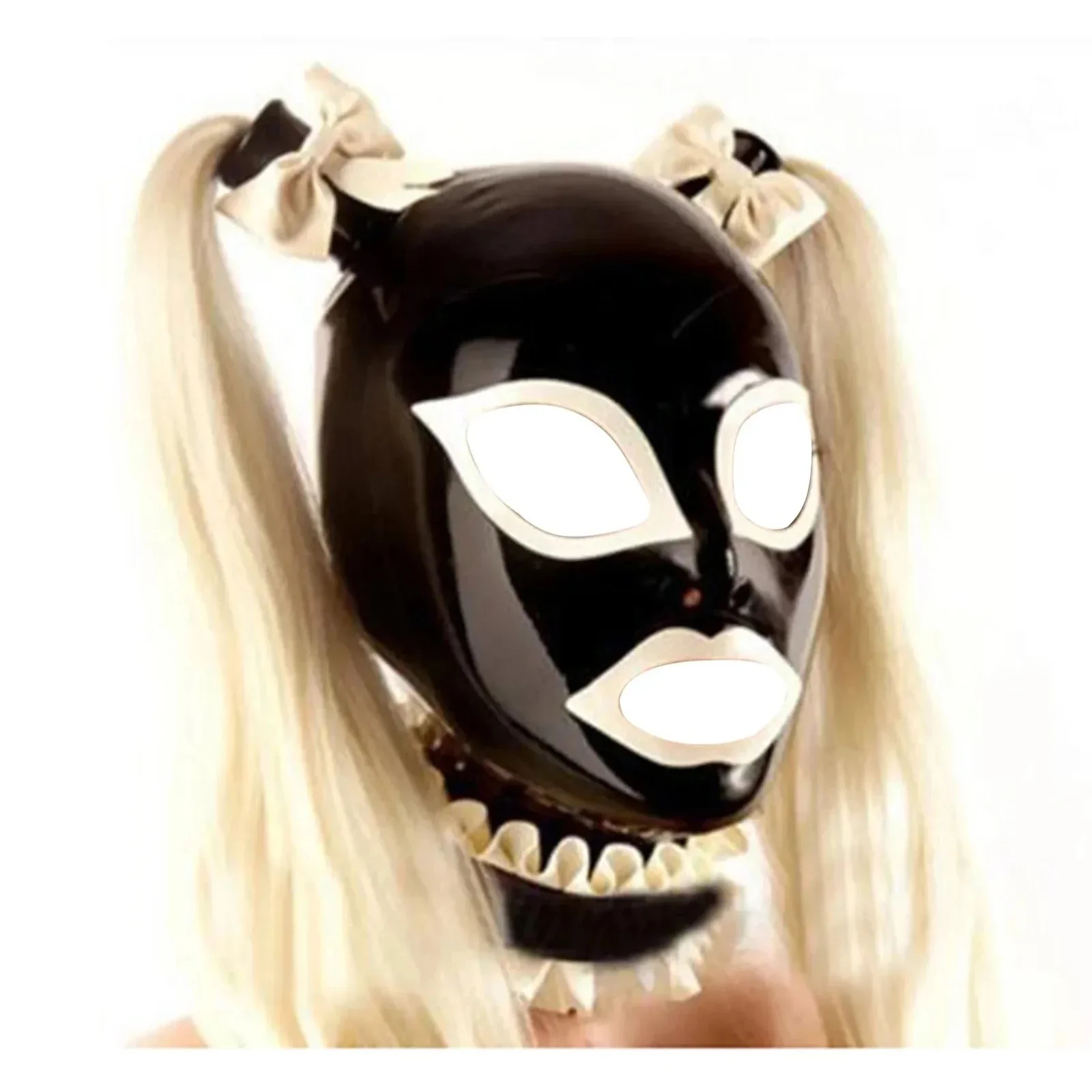 Cagoule Techno Latex Noir 1 - Image 2