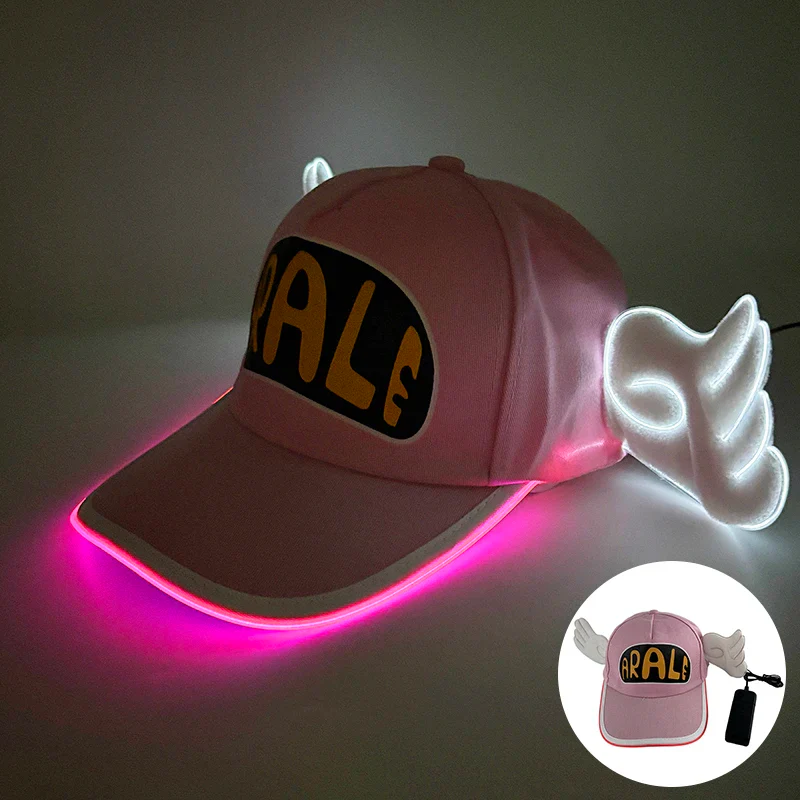 Casquette Ailée Lumineuse Rose
