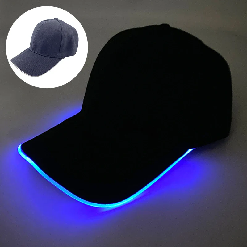 Casquette Baseball Noire Lumineuse