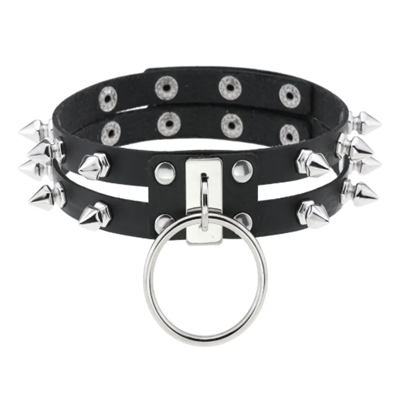 Choker Noir Gros Clous