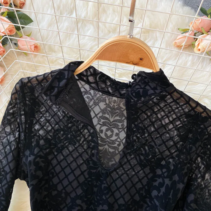 Combinaison Bodycon en Velours et Maille - Image 9