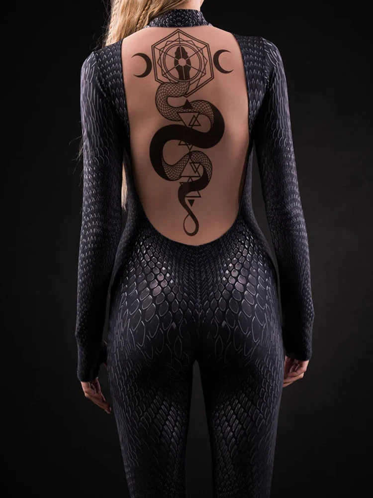 Combinaison Serpent Noire Sexy - Image 5