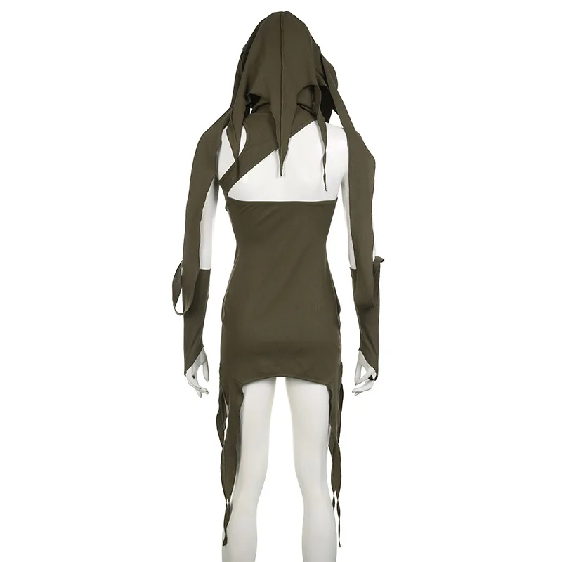 Costume Médiéval Femme Archer Kaki - Image 6