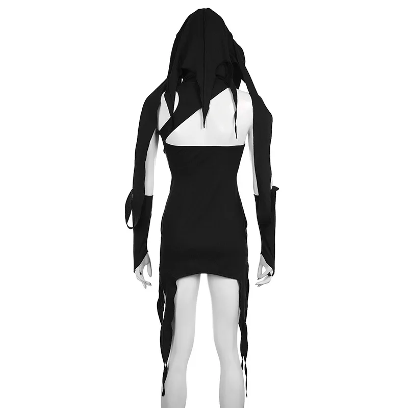 Costume Médiéval Femme Archer Noir - Image 6