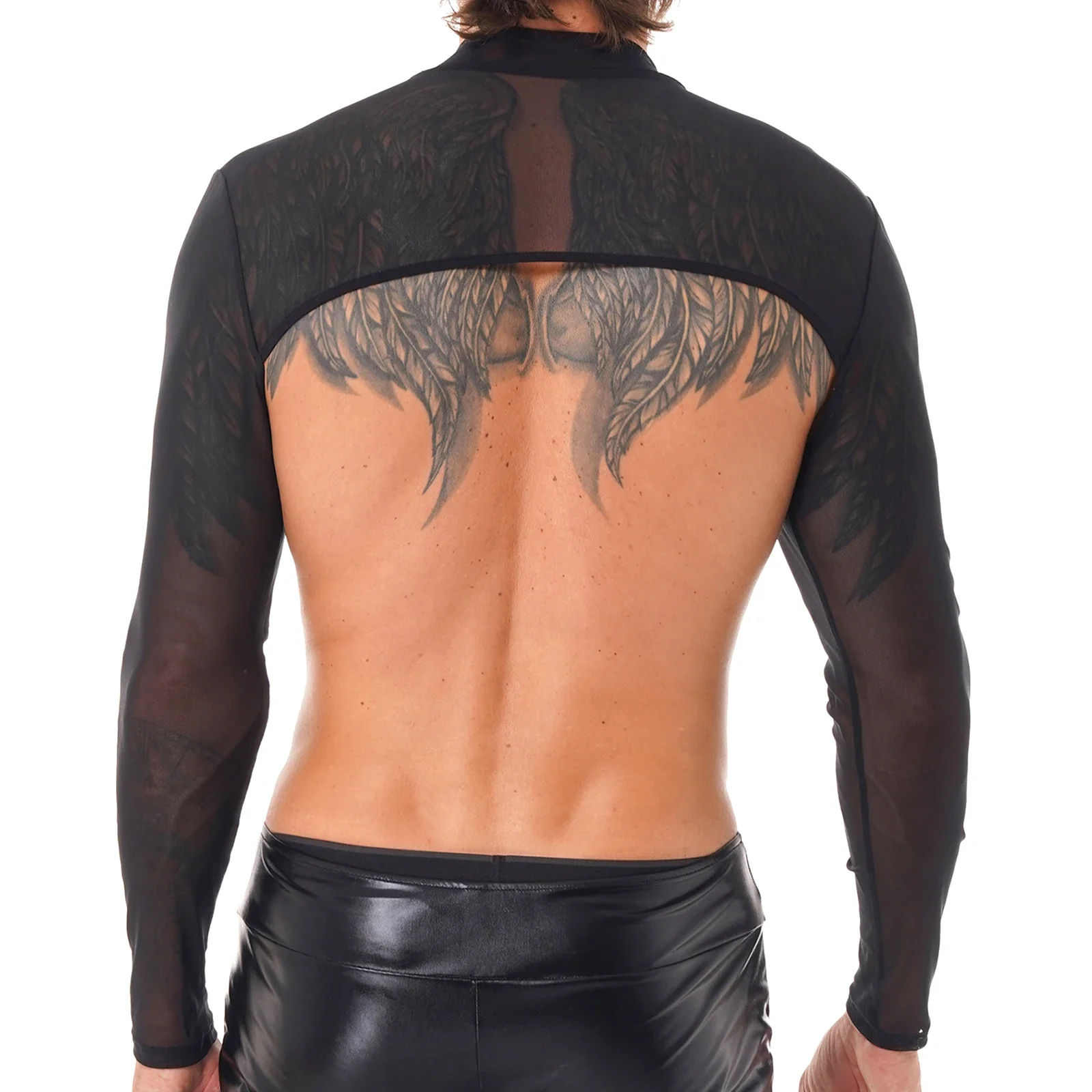 Crop Top Techno Harnais Transparent à Anneaux - Image 2