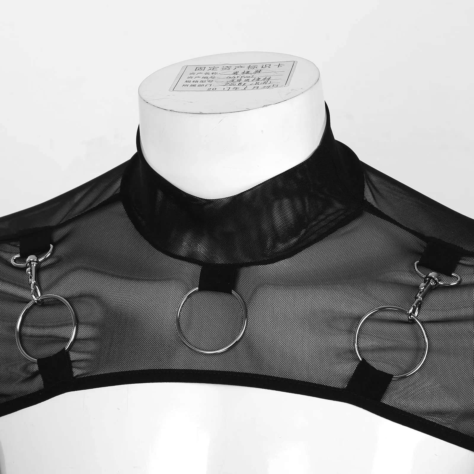 Crop Top Techno Harnais Transparent à Anneaux - Image 5