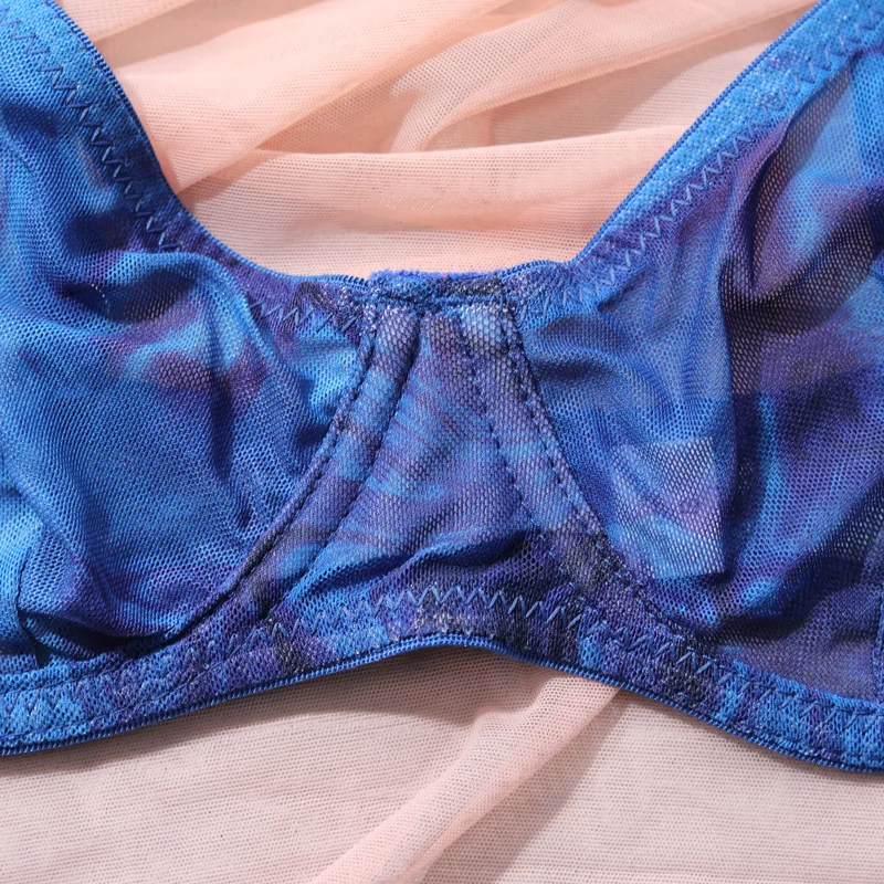 Lingerie Léopard Bleu Transparente - Image 3