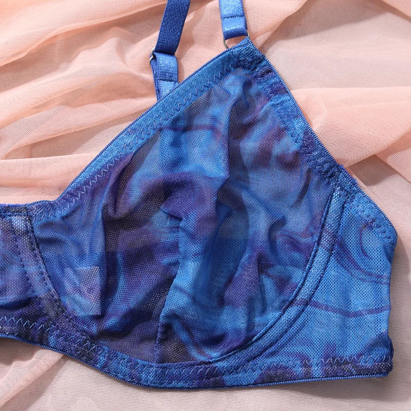 Lingerie Léopard Bleu Transparente - Image 5