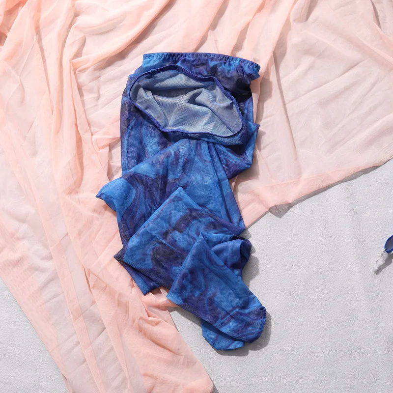 Lingerie Léopard Bleu Transparente - Image 7