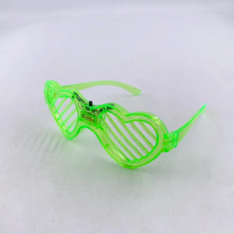 Lunettes Fluo Techno LED – Vert Cœur - Image 3