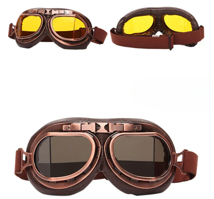 Lunettes Retro Moto "Vintage Pilot" - Image 3