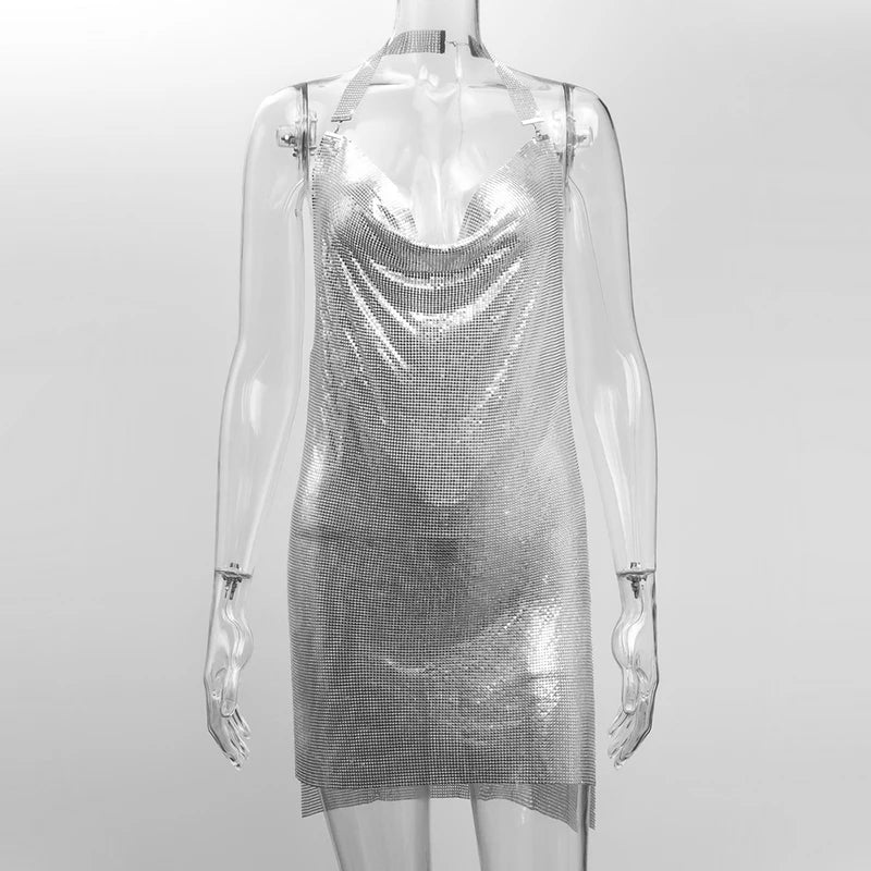 Mini-Robe à Sequins Métalliques - Image 10