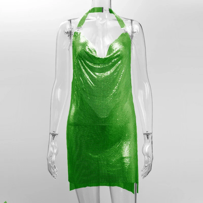 Mini-Robe à Sequins Métalliques - Image 12