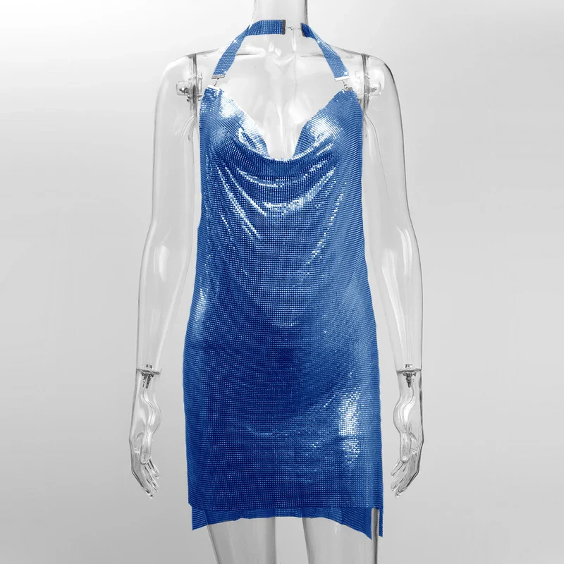 Mini-Robe à Sequins Métalliques - Image 13
