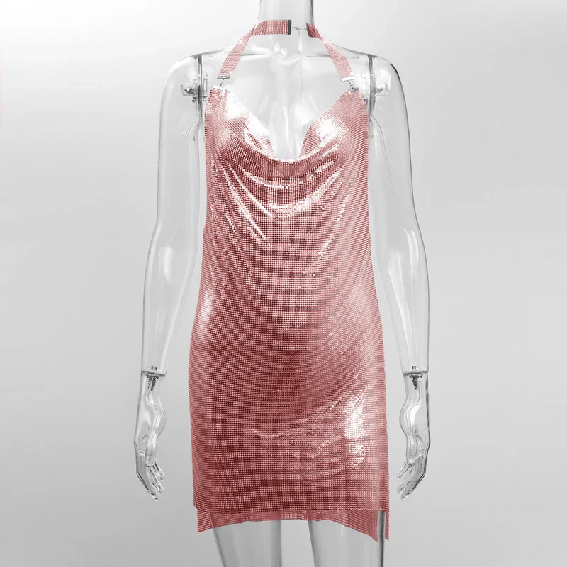 Mini-Robe à Sequins Métalliques - Image 15