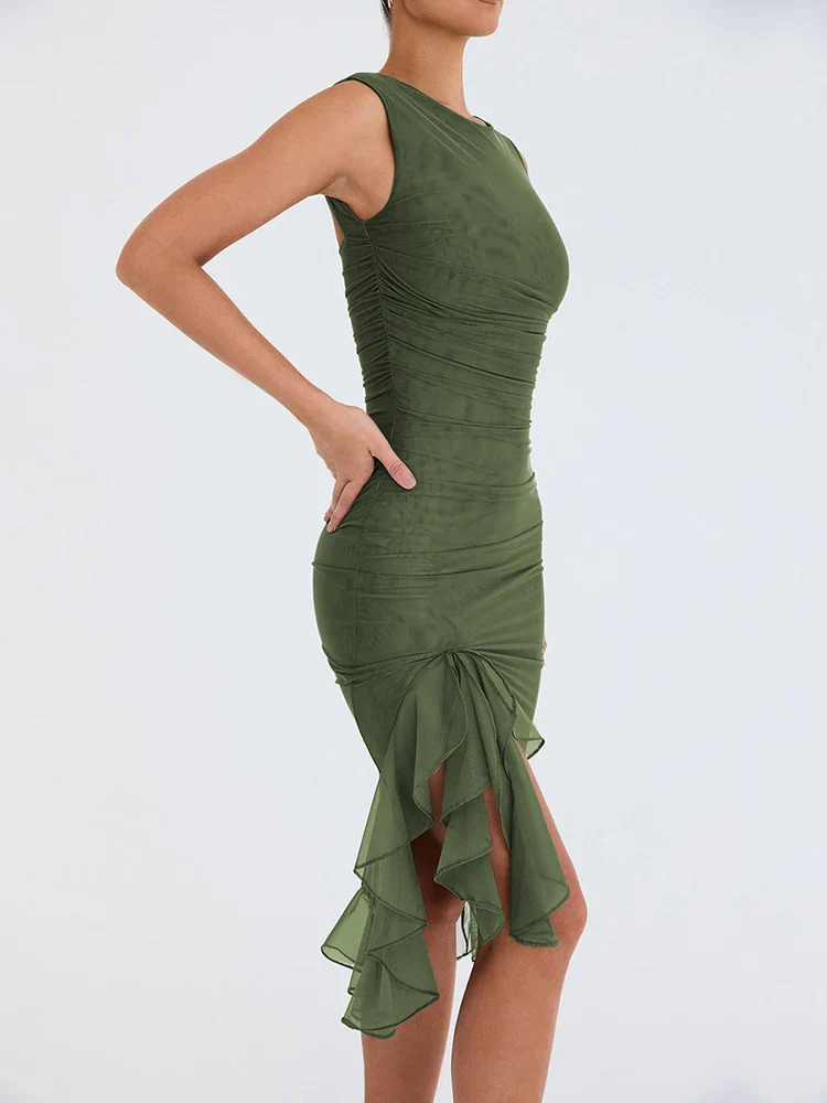 Robe Asymétrique Volants & Fronces - Image 2