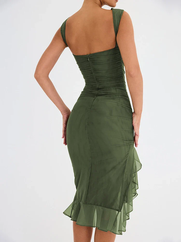 Robe Asymétrique Volants & Fronces - Image 3