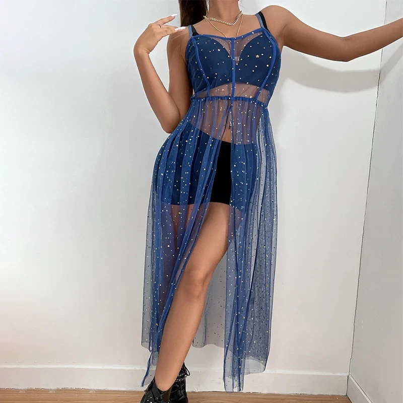 Robe de Plage Bikini en Maille avec Paillettes - Image 6