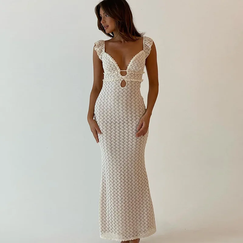 Robe Longue Dentelle Off-Shoulder