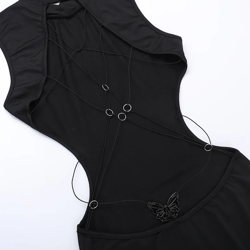 Robe Longue Dos Nu Détail Papillon - Image 6
