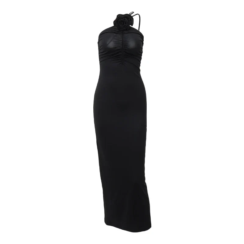 Robe Longue Fendue Dos Nu Élégante - Image 4