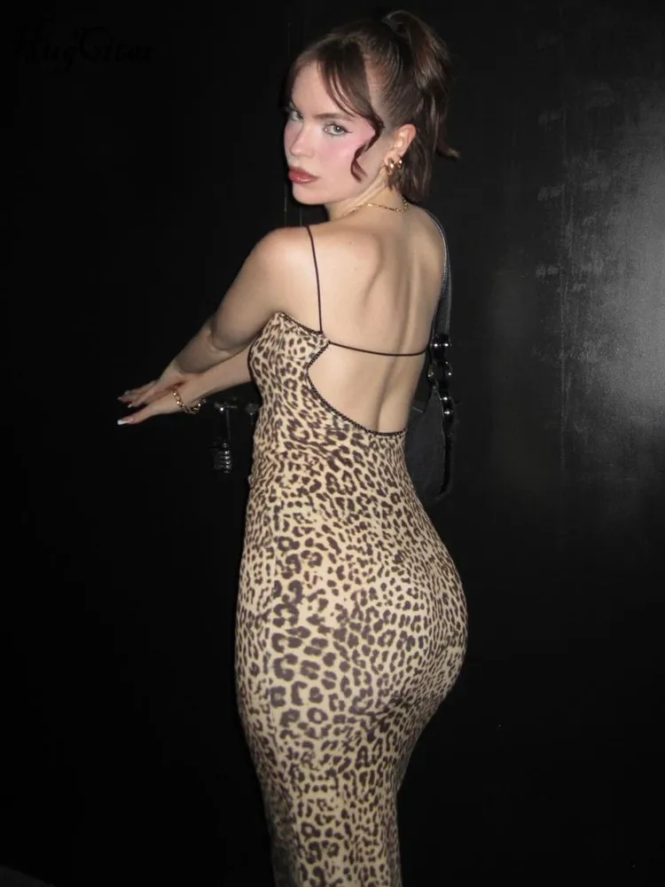 Robe Longue Léopard Dos Nu - Image 3