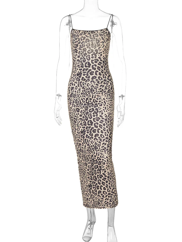 Robe Longue Léopard Dos Nu - Image 5