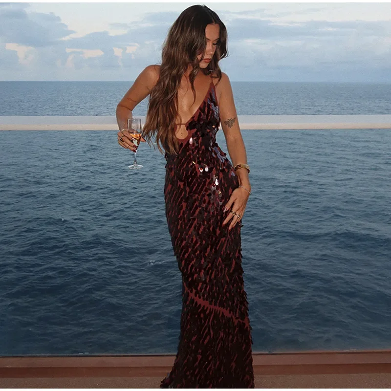 Robe Longue à Sequins