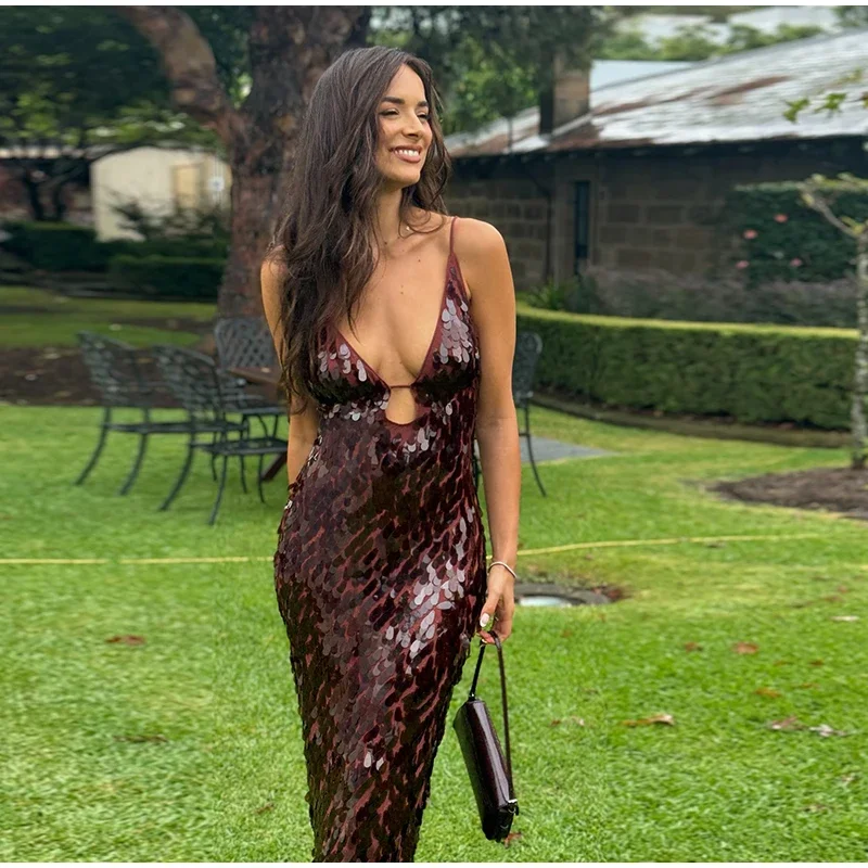 Robe Longue à Sequins - Image 3