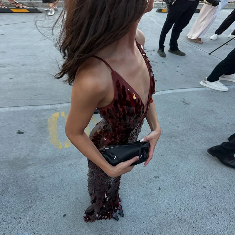 Robe Longue à Sequins - Image 6